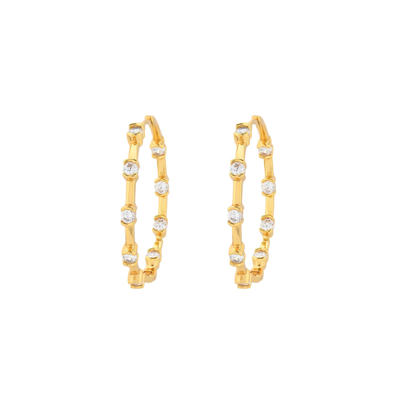 BeLove thin hoops with brilliants