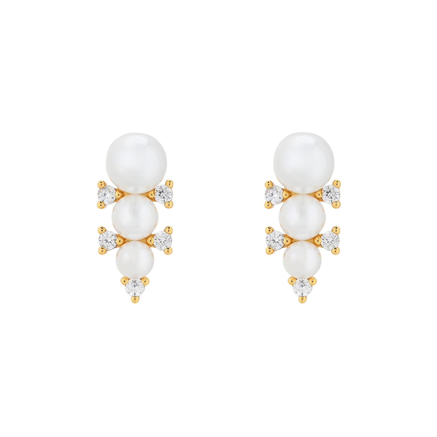 BeLove earrings with pearl trio