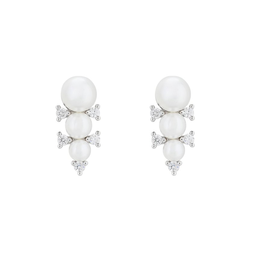 Boucles d'oreilles BeLove trio de perles