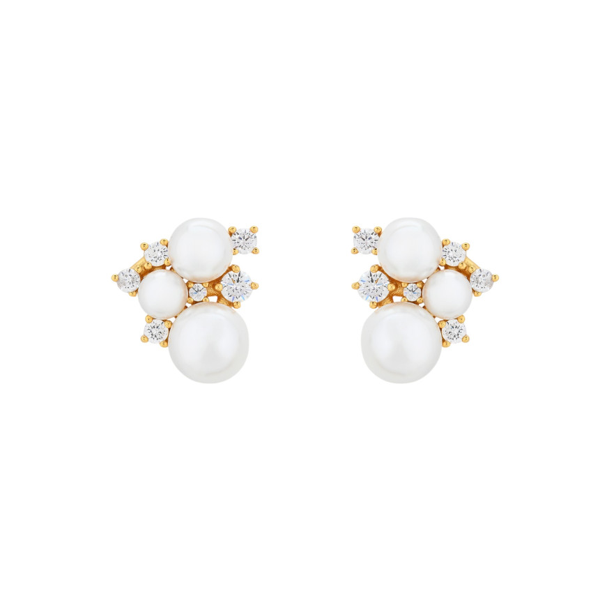 BeLove earrings with zirconia and pearls