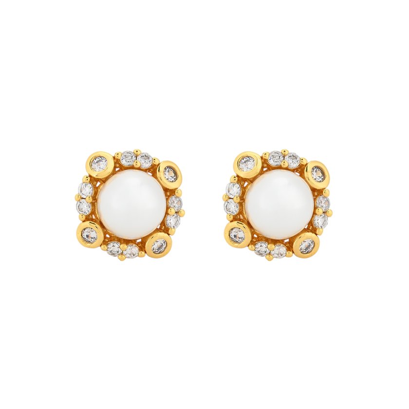 BeLove earrings with zirconia and pearl