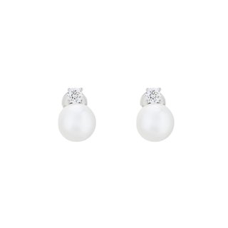 Boucles d'oreille perle Belove avec brillant