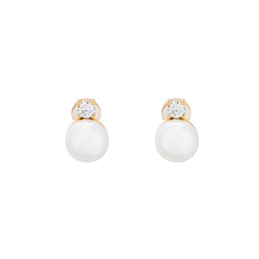 Boucles d'oreille perle Belove avec brillant