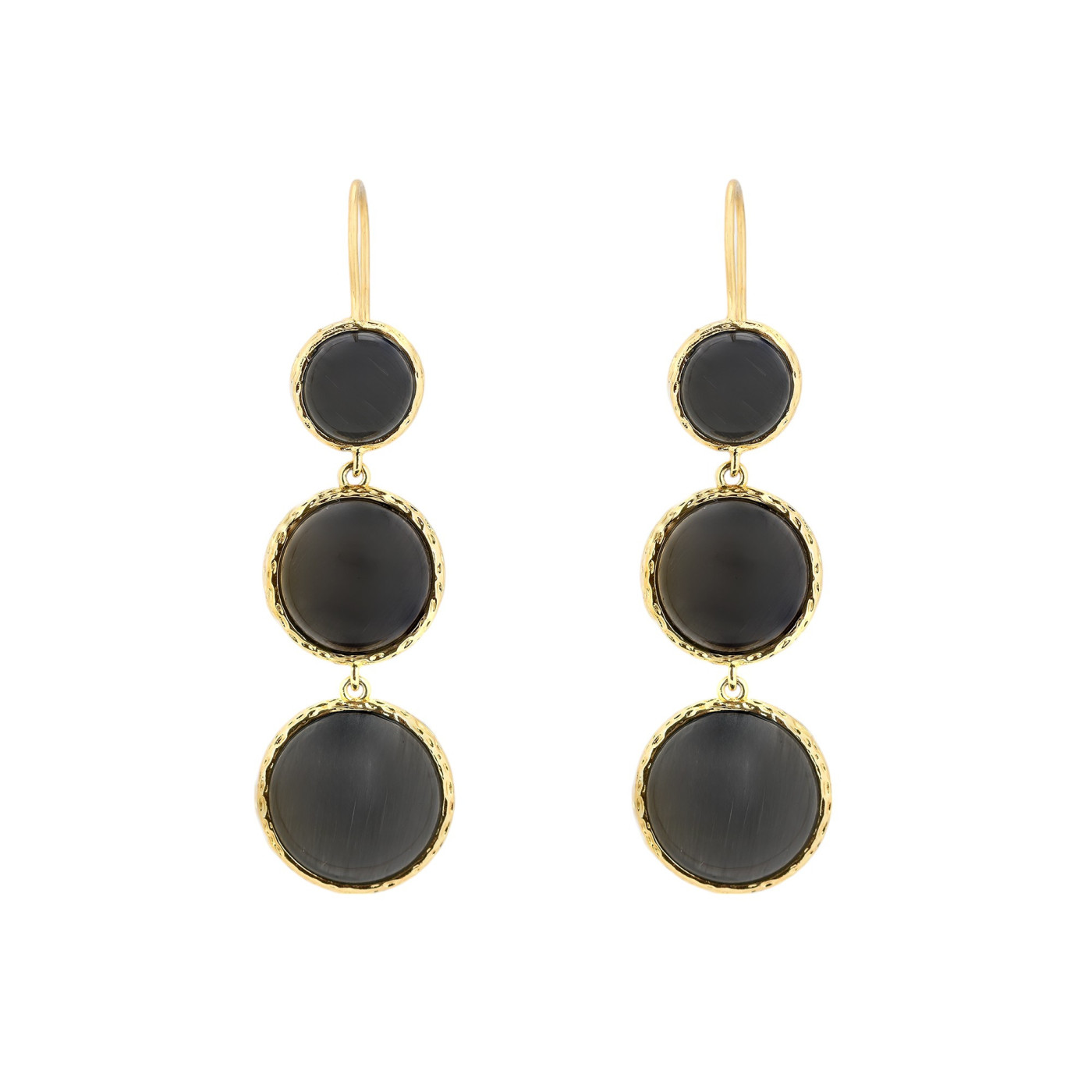 Round stone earrings GB
