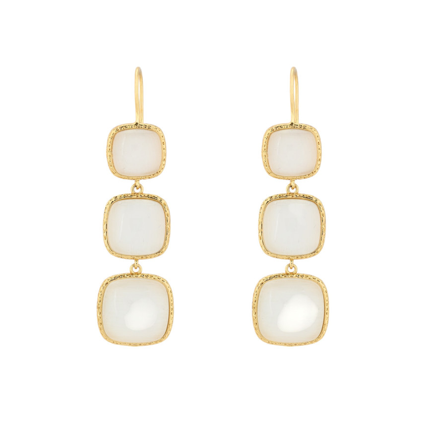 Pendientes con 3 piedras GB