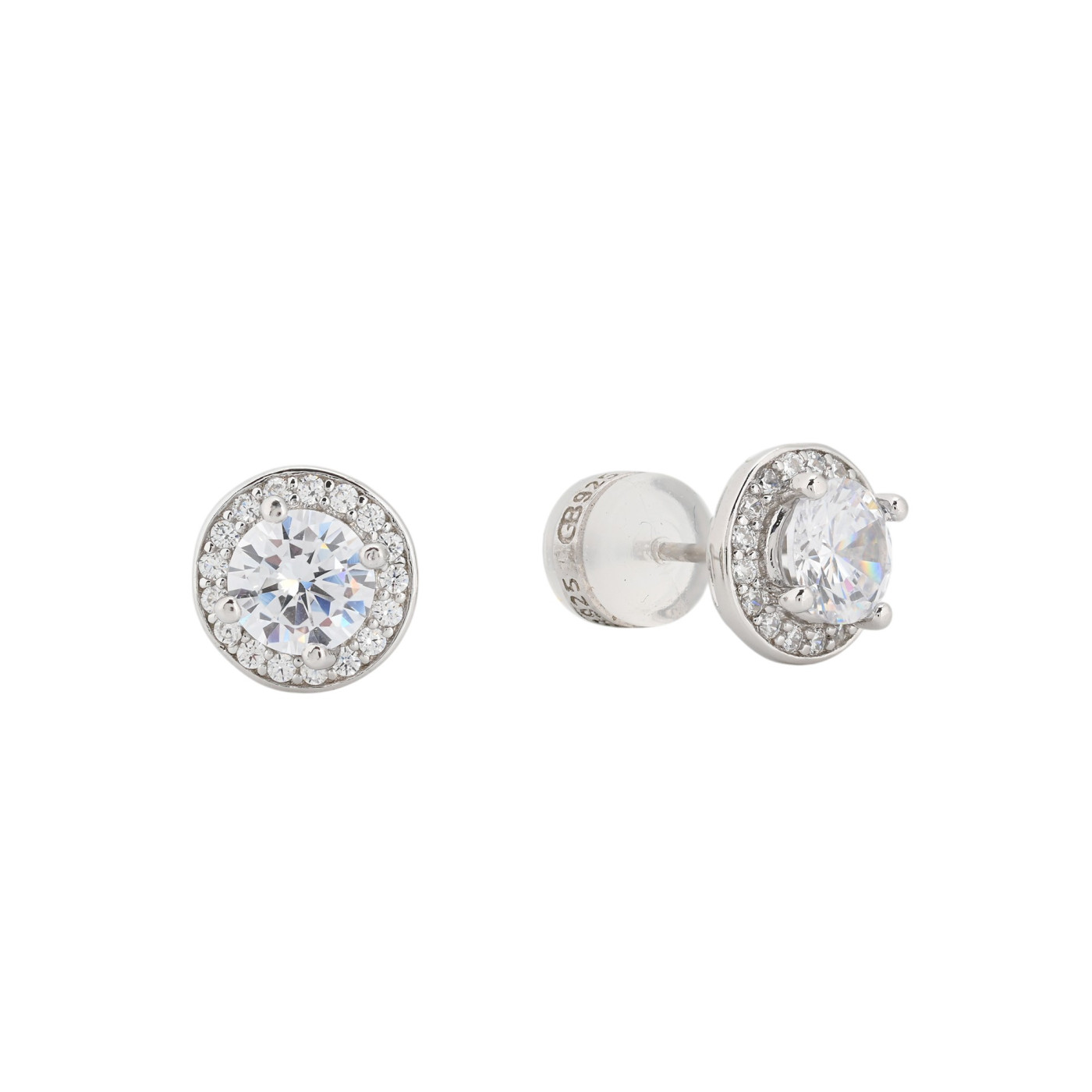 Boucles d\'oreilles Luxury rondes avec zirconias