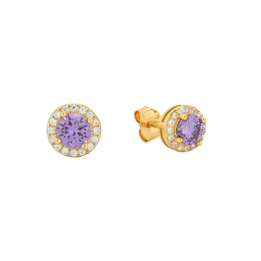 S925 earrings ovals lilac GB