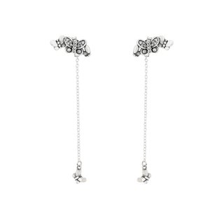 Luxury dangling earrings with butterflies