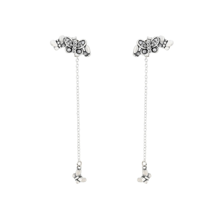 Luxury dangling earrings with butterflies