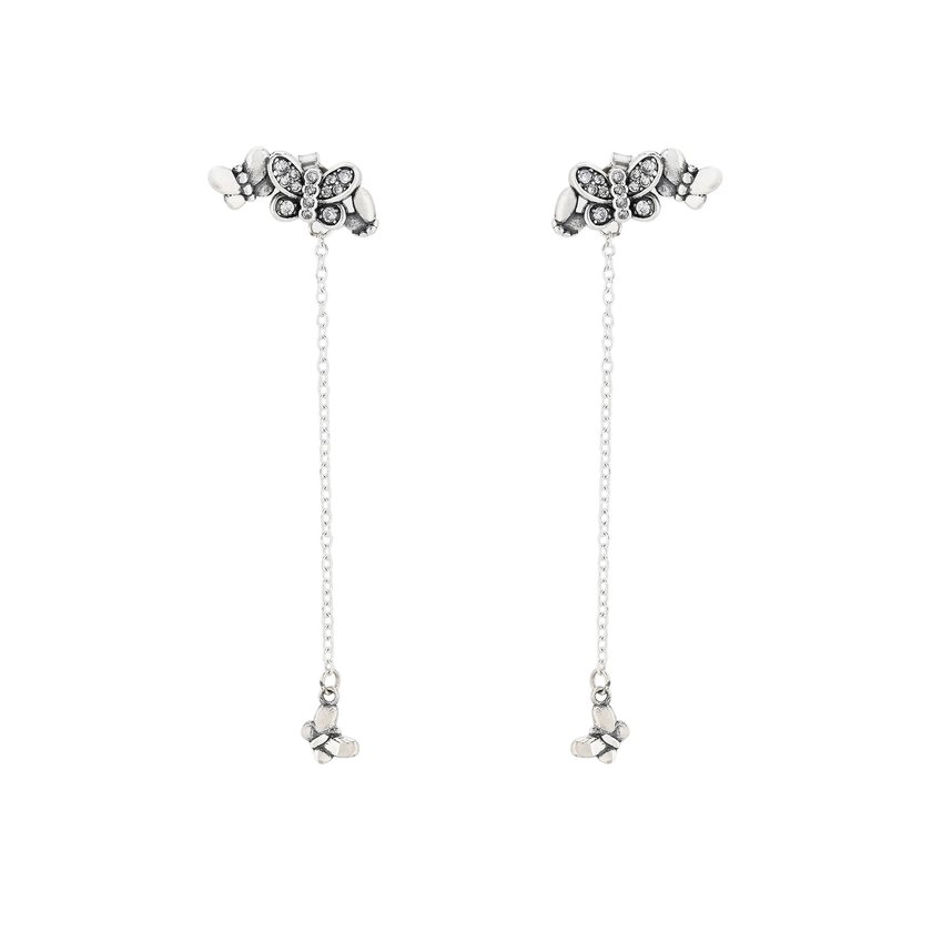 Luxury dangling earrings with butterflies