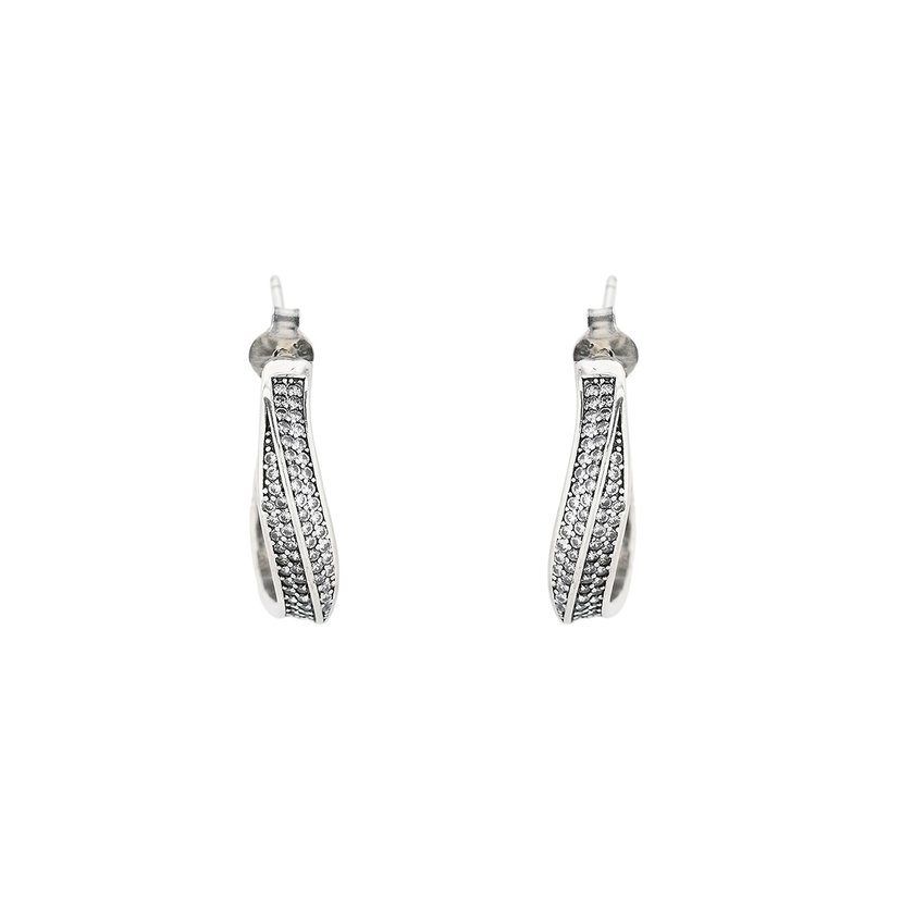 Luxury hoop earrings with zirconias