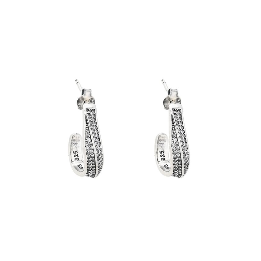 Luxury hoop earrings with zirconias