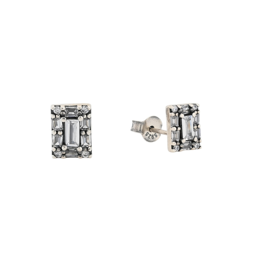 Luxury rectangular spike earrings