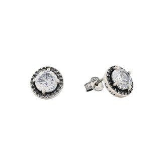 Luxury spike earrings with round zirconia