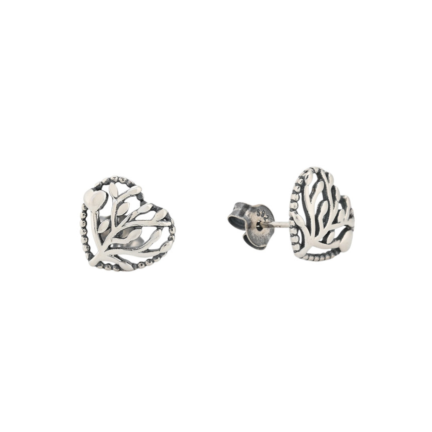 Luxury spike earrings with heart