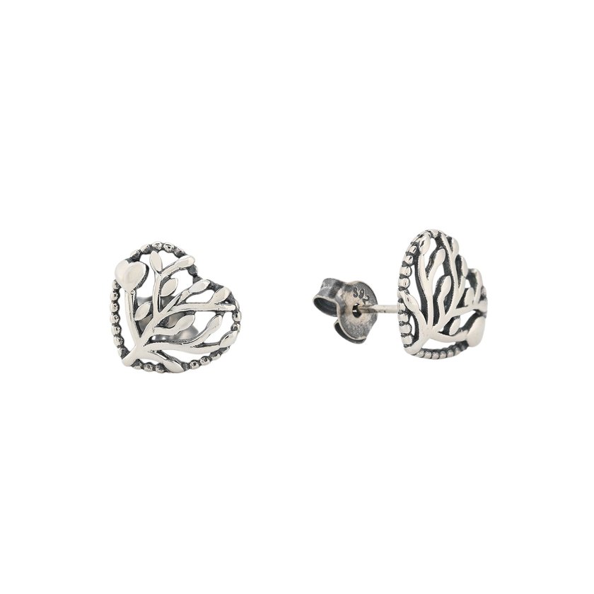 Luxury spike earrings with heart