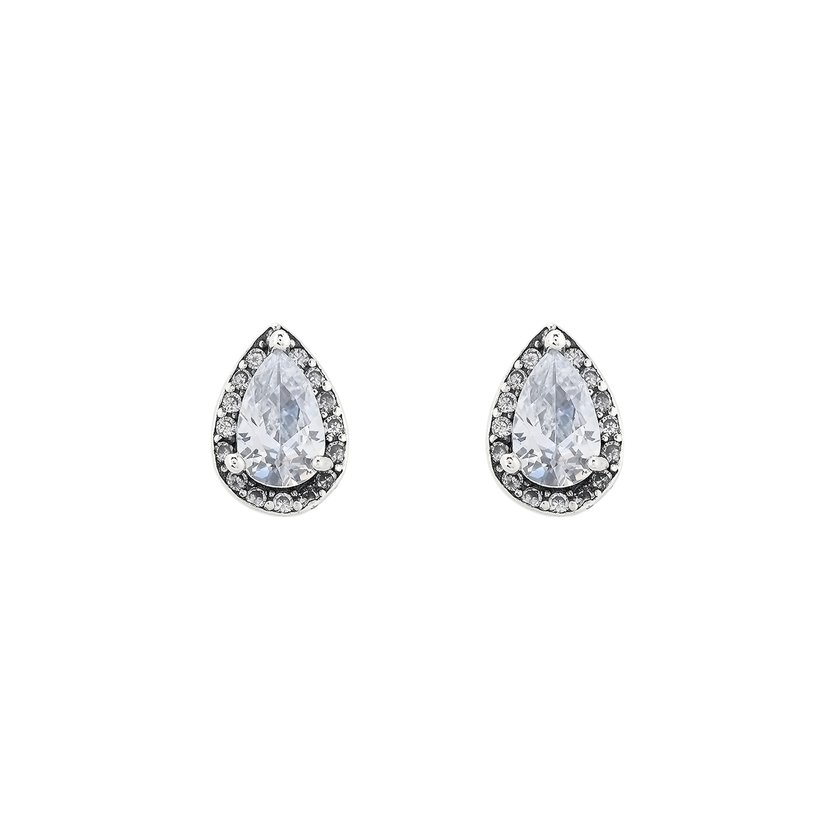 Luxury spike earrings with sparkling drop