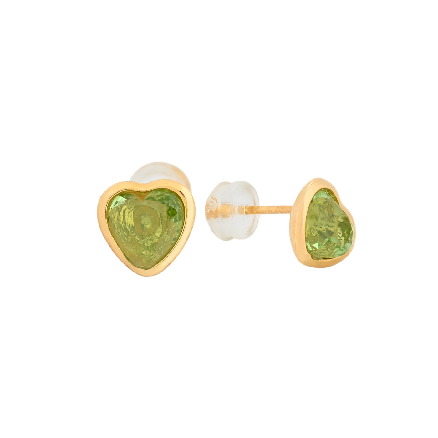 Boucles d\'oreilles plaqué or cœur GB