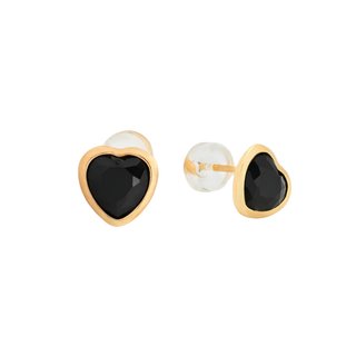 Boucles d'oreilles plaqué or cœur GB