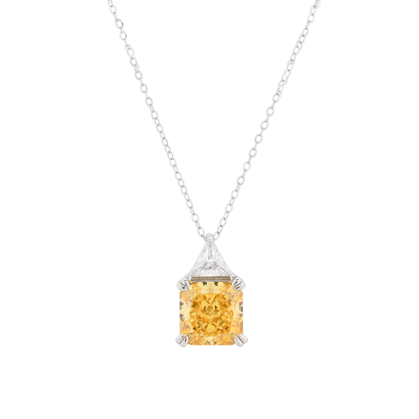 Collana Luxury con pietra quadrata