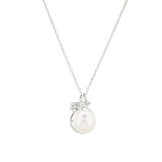 Colar Luxury com pérola e flor