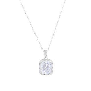 Colar Luxury com pedra retangular