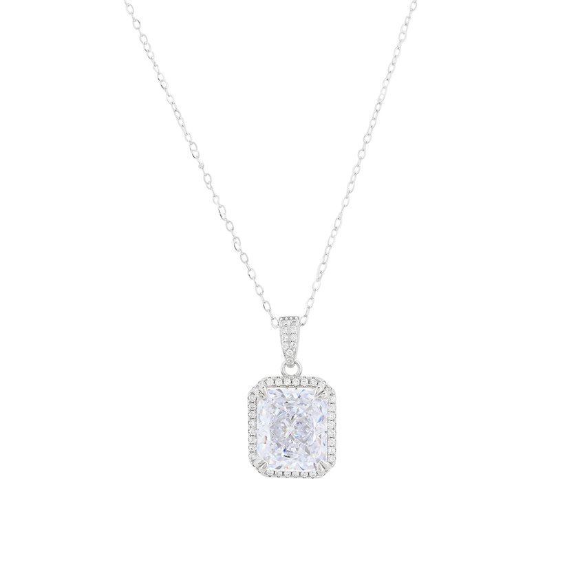 Colar Luxury com pedra retangular