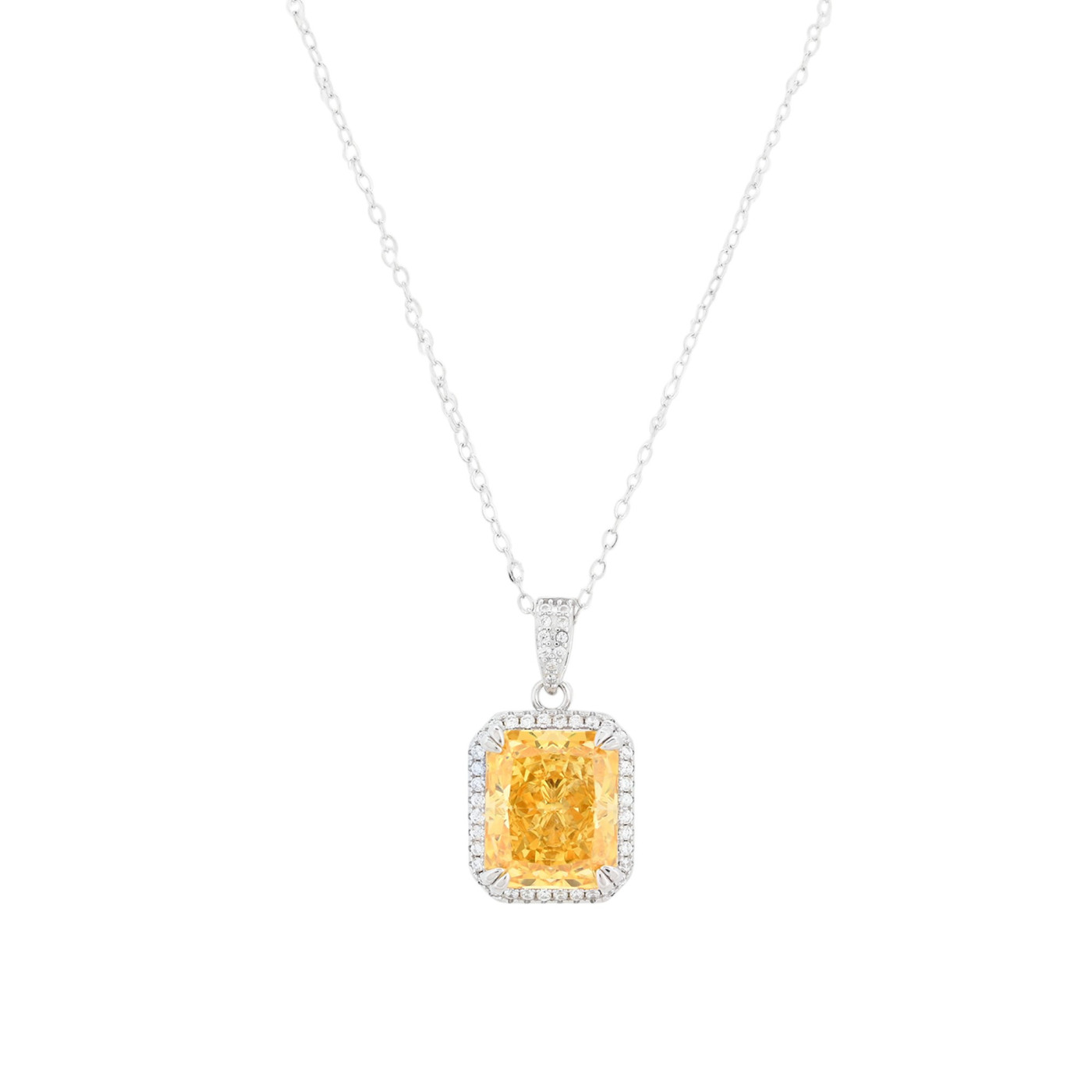 Collana Luxury con pietra rettangolare