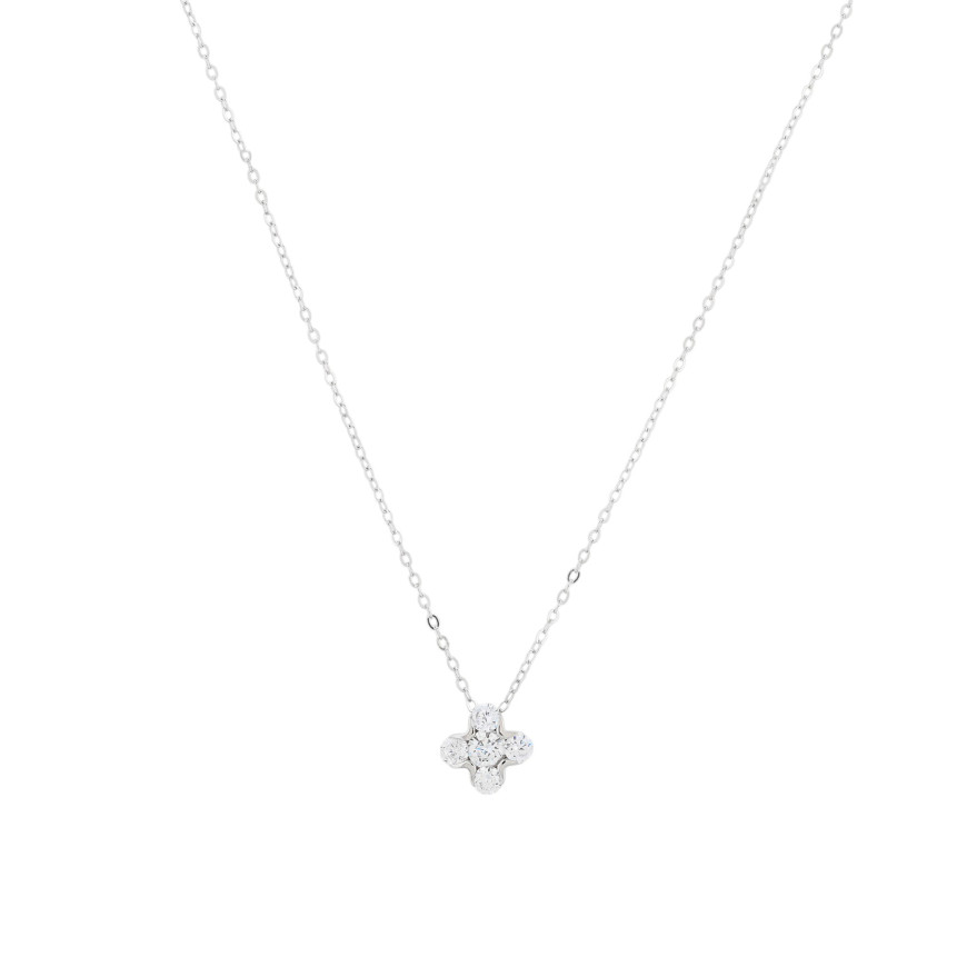 Collana Luxury con trifoglio e brillanti