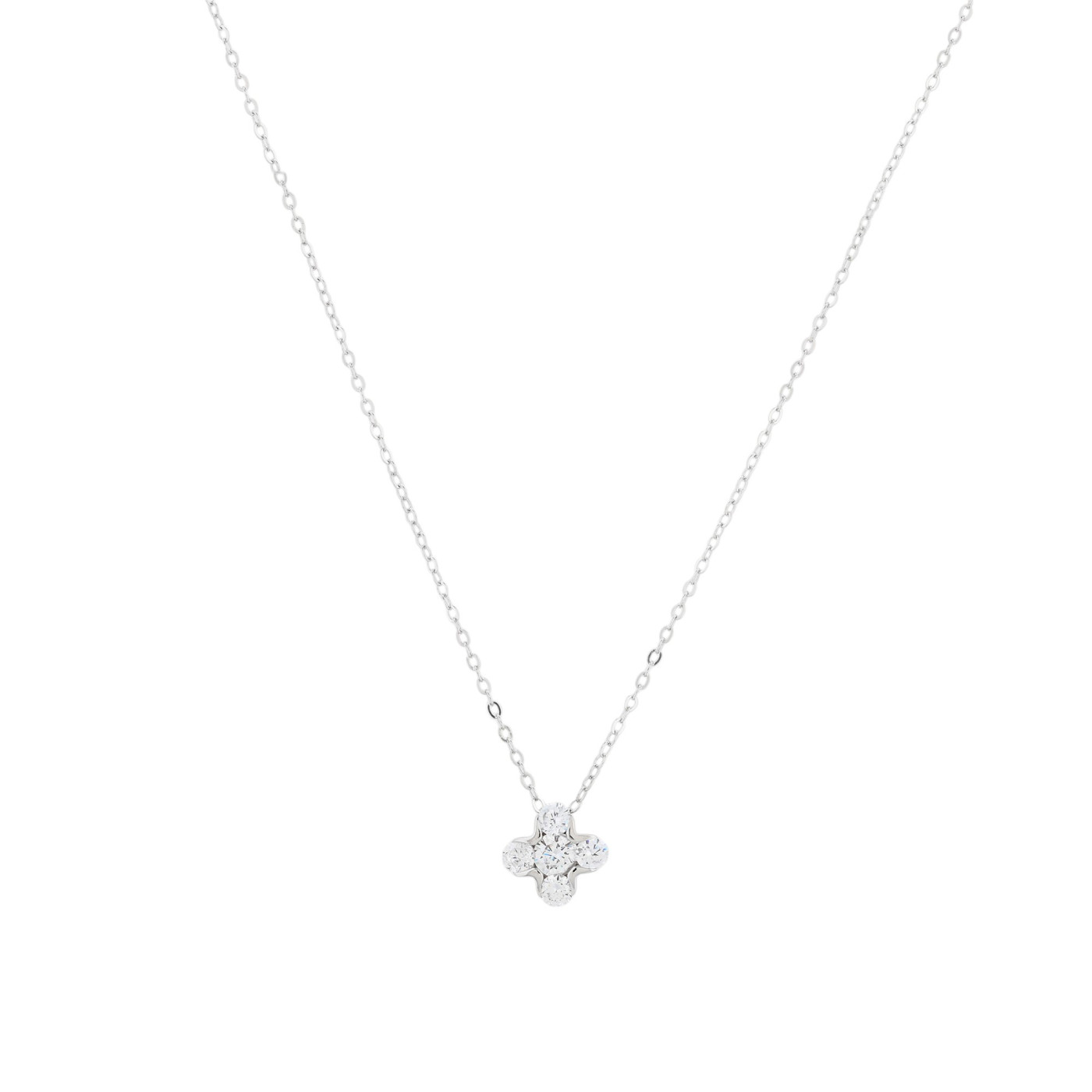 Luxury Necklace with clover and diamonds