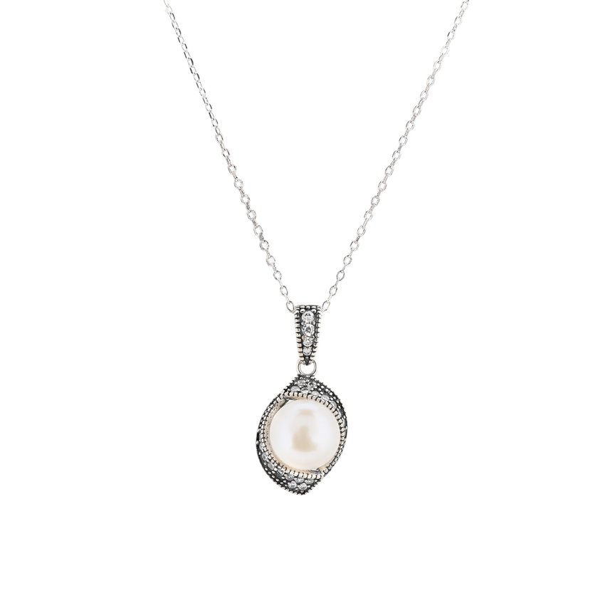Colar Luxury com pérola e zircônias