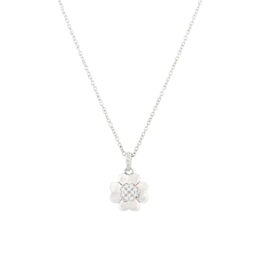 Collana Luxury trifoglio con brillanti