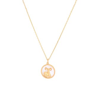 BeLove necklace with mother-of-pearl and zodiac sign
