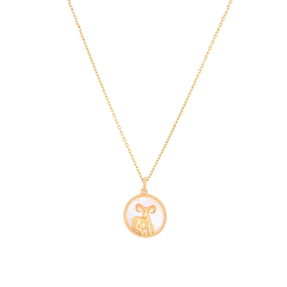 BeLove necklace with mother-of-pearl and zodiac sign