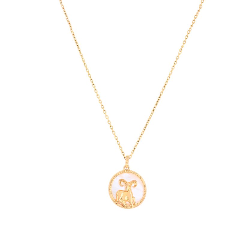 BeLove necklace with mother-of-pearl and zodiac sign