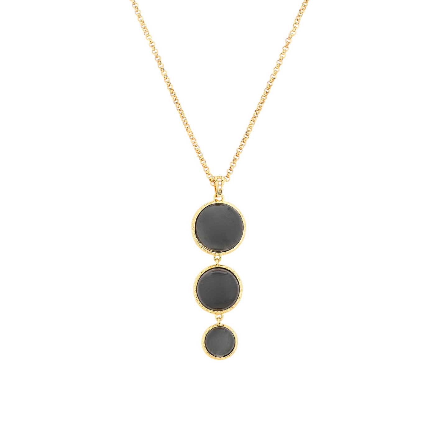 Collier 3 pierres rondes GB