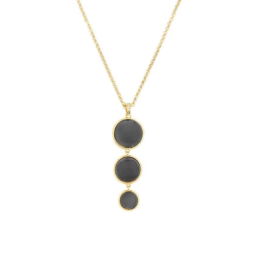 Necklace 3 round stones GB