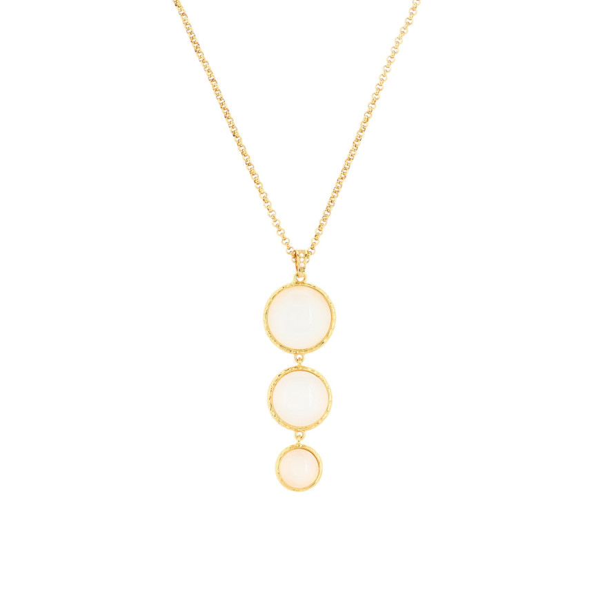 Necklace 3 round stones GB