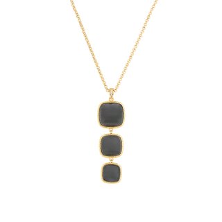 Necklace 3 square stone GB