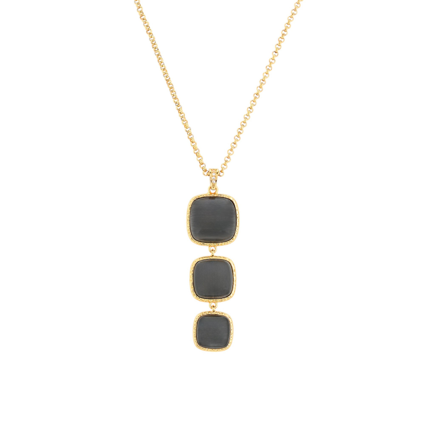 Collana 3 pietre quadrate GB