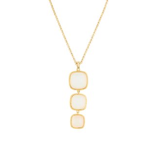 Necklace 3 square stone GB