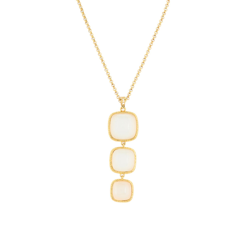 Collana 3 pietre quadrate GB