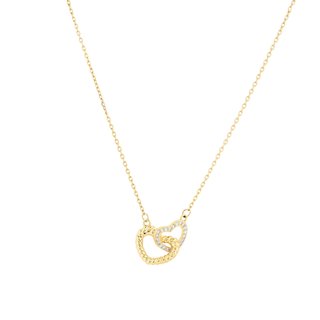Necklace two hearts semi precious GB
