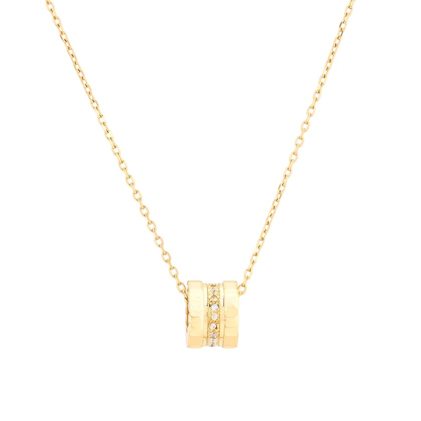 Basic necklace in semi precious with zirconia GB
