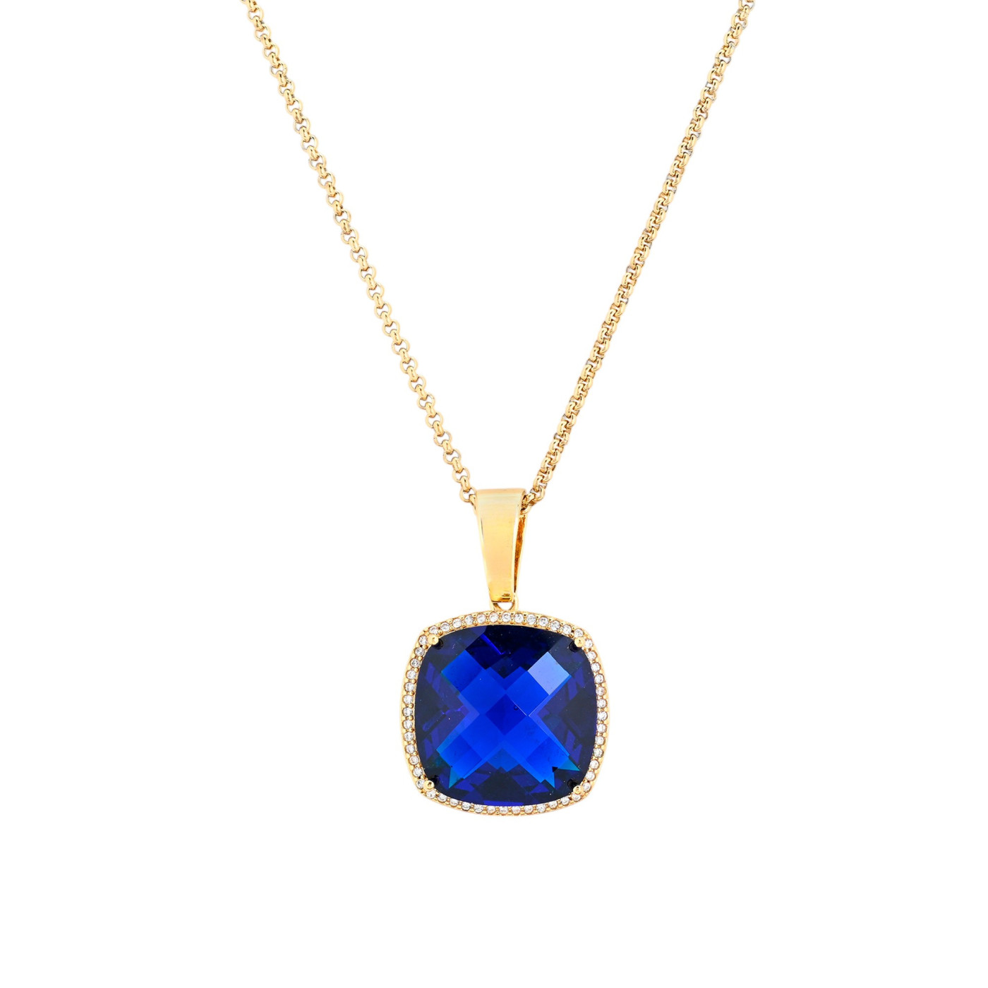 Semi precious necklace with colorful stone GB