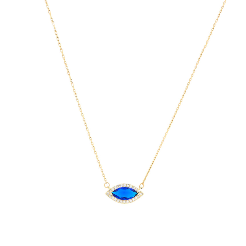 Collana occhio semi preziosi con zirconità GB