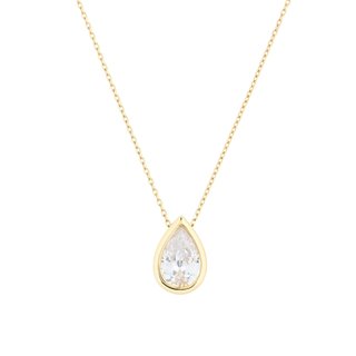 Semi precious necklace drop stone GB