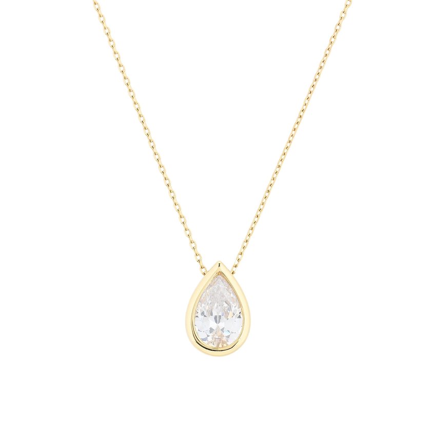 Semi precious necklace drop stone GB