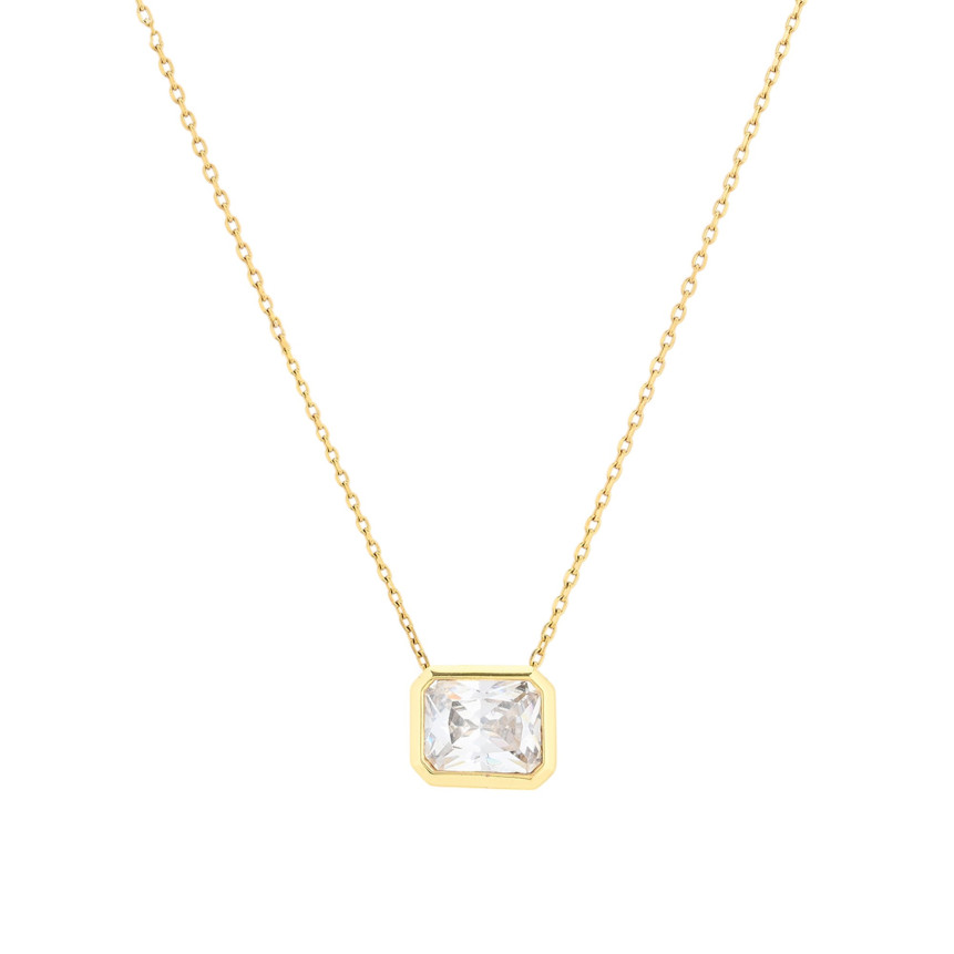 Collana semi preziose pietra rettangolare GB