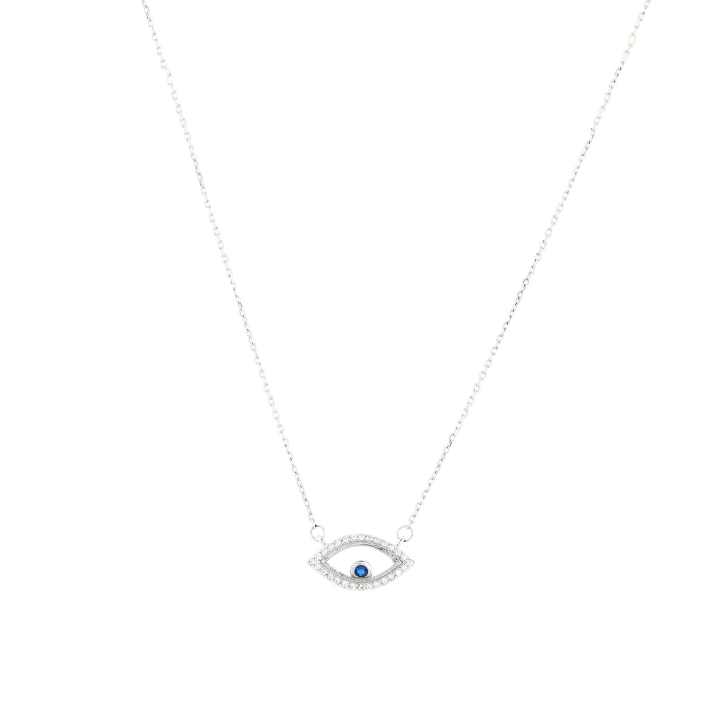Collier semi précieuses oeil avec zircones GB